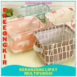 Keranjang LIPAT multifungsi storage box organizer baju desktop Laundry Murah Hadiah SG