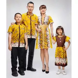 Batik Cauple /Sarimbit Family kd Madura Kuning