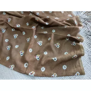 kain batik jumputan shibori tiedye handmade, shantung rayon bukan katun
