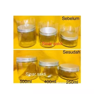 plastik segel botol jar kaca 250ml 400ml 500ml plastik segel jar (segel full botol dan segel tutup)