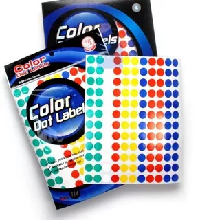 Label Bulat T&J Warna-Warni 114/Tom & Jerry Color Dot 114/Label Tom & Jerry Color Dot 114/Sticker