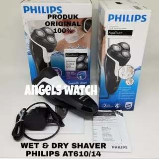 Shaver Philips AT610/14 Philips Aquatouch AT610 alat cukur basah kering Philips Cukur jenggot/ kumis