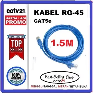 KABEL LAN UTP 1.5 METER CAT5e TERRPASNG KONEKTOR RJ45 ETHERNET NETWORK CABLE