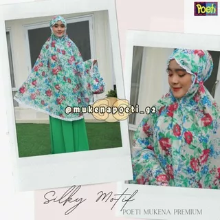 Mukena poeti silky motif premium original