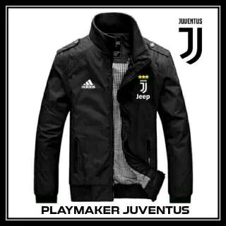 JAKET JUVENTUS WATERPROOF PARASUT HITAM JACKET BOLA PRIA BLACK PREMIUM TASLAN JUVE MURAH GROSIR 8878