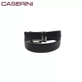 Caserini Men`s Auto Buckle Belt, Ikat Pinggang Pria CS211263-17-115 cm Black
