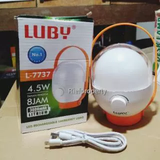 Lampu emergancy luby L-7737 rechargeable LED