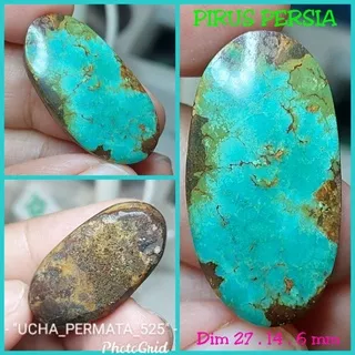 Batu akik natural pirus persia urat emas biru hijau jumbo murah