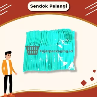 Sendok Plastik Teh Pelangi Luxor / Sendok Es / Sendok Kue Sendok Plastik Warna Sendok Plastik Puding