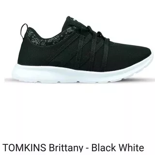 Sepatu Tomkins Wanita BRITTANY`` BLACK WHITE