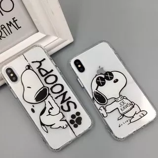 snoopy anticrack softcase printing iphone 7+ 8+ 7 oppo a37 a39 samsung grand j2 prime vivo y17 y12