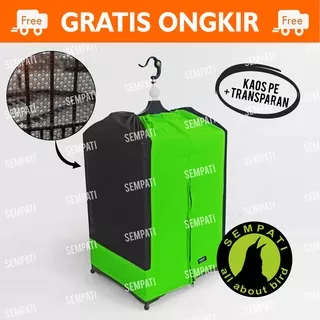 KRODONG KOTAK KAOS PE PREMIUM SEMI TRANSPARAN SEMPATI KERODONG KRODONG SANGKAR KANDANG KOTAK MODE JEMUR KRODONG SANGKAR BURUNG KENARI KACER CUCAK DLL KKSIT