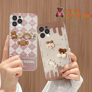 Soft Case Tpu Motif Kartun Beruang Coklat 3d Untuk Iphone 13 12 11 Pro Max 6 6s 7 8 Plus X Xr Xs Max Se 2020