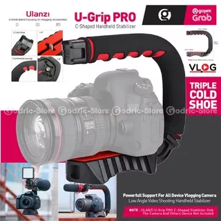 ULANZI U-Grip Pro 3-Shoe Mount Grip Video Rig Stabilizer for DSLR / Smartphone HP / Action Camera