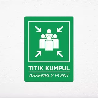 Otello - Titik Kumpul Assembly Point | Sign Board Akrilik | Signage Label Tempel Acrylic UV Print