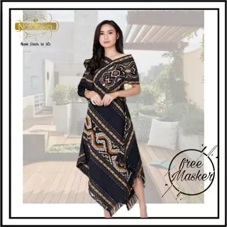 Dress Batik Tenun Etnik Wanita -  Nafshika Dress Tenun Etnik Troso Jepara, Baju Wanita Tenun