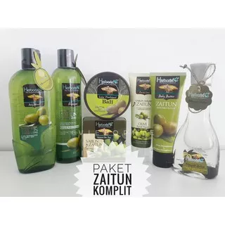 Herborist Paket Zaitun Series Lengkap Komplit (Paket Free Pouch + Shampoo + Body Wash)