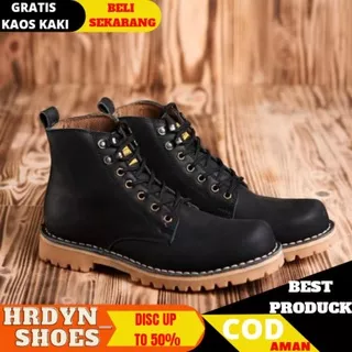 SEPATU BOOTS SAFETY UJUNG BESI CATERPILAR ARGON PRIA BOOTS SAFETY UJUNG BESI COKLAT HITAM