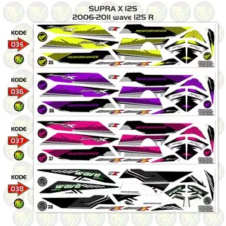 SUPRA X 125-2006-2011 wave 125 R STRIPING VARIASI STIKER RK-b