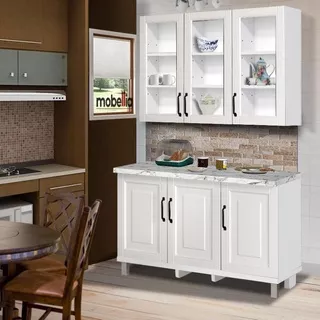 kitchen Set minimalis /lemari dapur pintu kaca