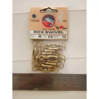 Kili-Kili Pancing Box Swivel 88 No 2/0 Golden Fish Kili-Kili Kuning Isi 12Pcs