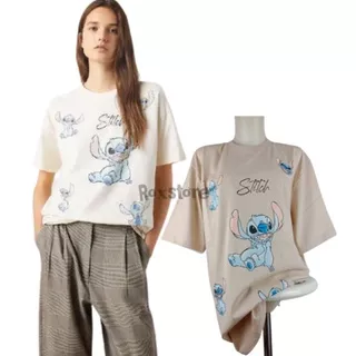 Pull and bear t-shirt disney Stitch / baju pull and bear / kaos pull&bear / baju wanita / kaos wanita / baju disney / kaos disney / baju Stitch / kaos stitch / atasan wanita / pakaian wanita / baju wanita terbaru / kaos murah wanita / pull bear