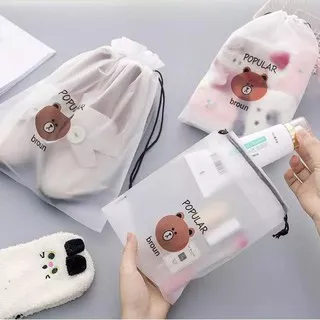 TRAVEL POUCH ORGANIZER - TAS SERUT ANTI AIR - TAS MAKE UP KOSMETIK - POUCH LUCU