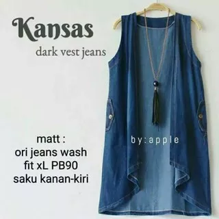 Kansas Outer Jeans Model Terbaru / Cardigan Jeans Wanita