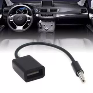 Kabel AUX Audio Plug Jack 3.5mm Male To USB 2.0 Female Car Adapter