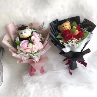 Bunga Wisuda Palsu / Graduation Bouquet / Boneka Graduation / Kado Ulang Tahun / Bunga Artificial