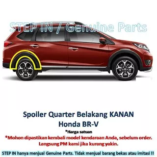 Spoiler fender BELAKANG Kanan satuan Kiri Honda BR-V cover quarter BRV luar standard asli Genuine 2016 2017 2018 2019 2020 2021