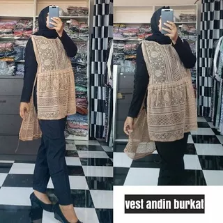 VEST ANDIN RUFFLE// VEST ANDIN BROKAT//VESS BROKAT RUFFLE//VEST TERBARU//VEST ANDIN PREMIUM