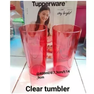 gelas tupperware clear tumbler (2)pcs
