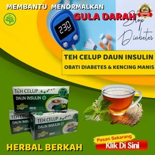 Teh Celup Daun Insulin Hikmah isi 20 - Obat Diabetes - Teh Daun Insulin - Teh Herbal - Daun Insulin