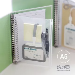 Zipper pocket bantex ukuran A5 B5 untuk binder