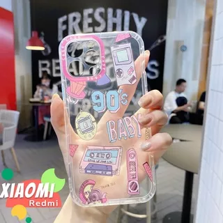 Transparent Casing Xiaomi Poco M3 Pro Mi 11 10T Pro Redmi 9A 9C 9T Redmi Note 9S 10S 7 8 10 9 Pro Max Phone Case Vintage Tape Fashion Soft TPU Slim Clear Back Cover