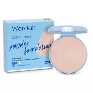 Wardah Lightening Powder Foundation Refill 100%Ori BPOM Two Way Cake Light Feel TWC POWDERY