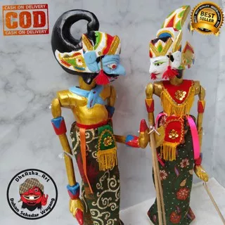 Wayang Golek Bima dan Arimbi (Pasangan=2 Golek) 50cm Kualitas Biasa