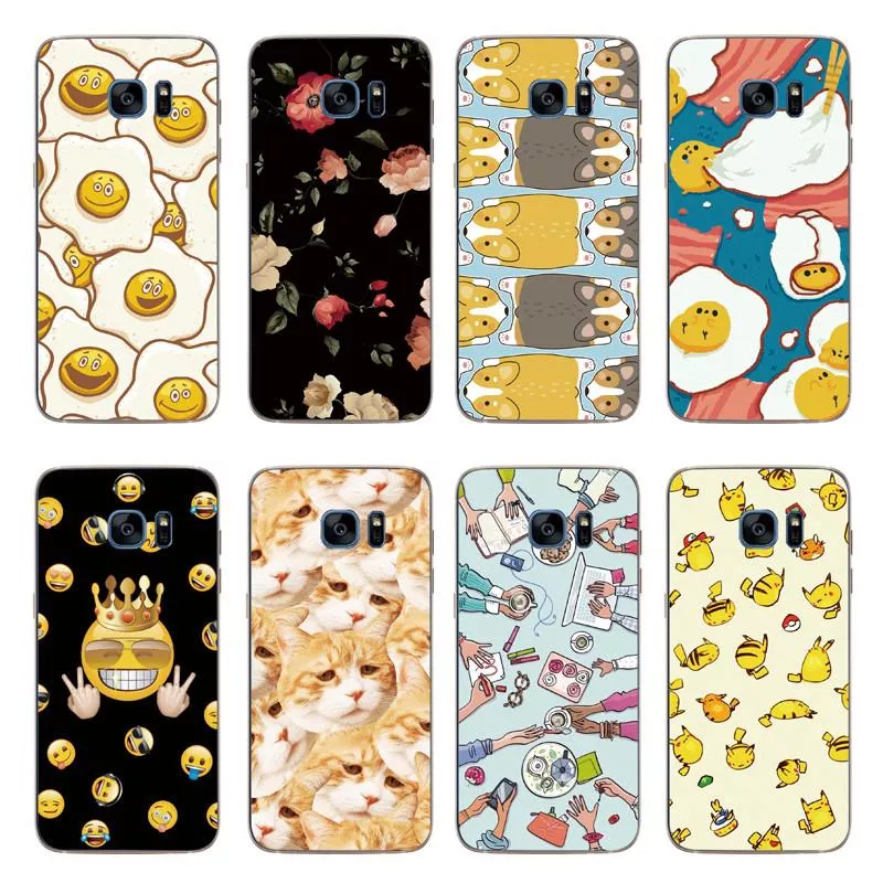 Cartoon Pikachu Collection Back Cover Samsung Galaxy Note5/Note 4/S6/S7 Edge Soft TPU Case