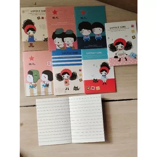 Note Book Mini Segi Buku Tulis Memo Kecil Lucu