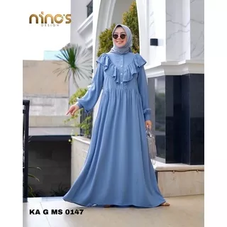 gamis original ninos design 0147 gamis terbaru dan gamis terlaris free masker