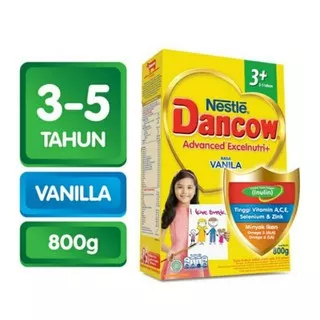 Dancow 3+ 800 gr, Rasa Vanilla, coklat & madu