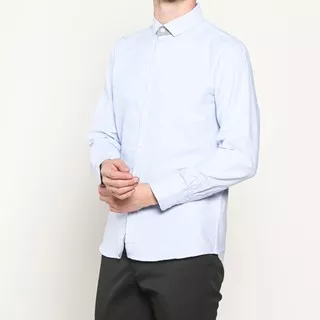 VM Kemeja Formal Slimfit Panjang - Kemeja Kerja Casual Slim - Long Shirt KML-135 soft blue