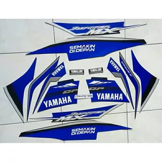 lis body Stiker Striping New Jupiter MX 135 2014 - 2015 SE GP Biru Hitam Livery Semakin Di depan