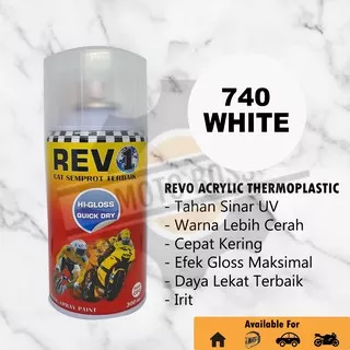 Cat Semprot Acrylic Revo White / Putih 740 - Pilok Pilox Akrilik