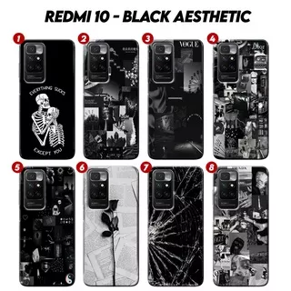 CASE Xiaomi Redmi 10 2021/ Redmi 10 Prime/ Redmi 10 2022 - [PC234] -  Black Aesthetic - HARDCASE 3D FULLPRINT DOFF - FASHION CASE HP - CASE KEKINIAN - CASE MURAH- BUMPER SILIKON TERMURAH - CASING LUCU