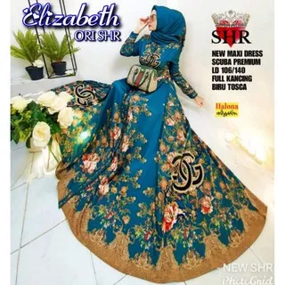 Gamis Syari Terbaru - Gamis Syari Fashion Muslim - Gamis Elizabeth Ori SHR By Halona