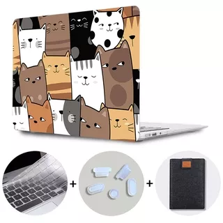SDH MacBook Pro 13 inch Case 2019 2018 2017 2016 Release A2159/A1989/A1706/A1708,Plastic Pattern Hard Shell & Laptop Sleeve & Keyboard Cover For Mac book Pro 13 Touch Bar & ID,Cute anime