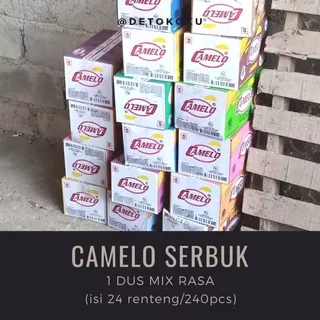 Detokoku Es Camelo Serbuk 1 Dus Mix Rasa isi 240pcs