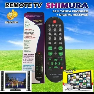 Remot tv universal Shimura SH-77TR remot serbaguna tv remot tv seting
